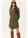 Olalook Women's Khaki Cachet Shirt Dress