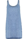 Trendyol Blue Oversize Mini Denim Dress