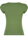 Trendyol Khaki Viscose/Soft Fabric Moon Sleeve Fitted Stretchy Knitted Blouse