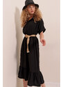 Bigdart 2292 Dress With A Belt - Black