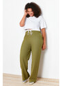 Trendyol Curve Khaki Wideleg Woven Trousers