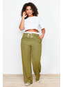 Trendyol Curve Khaki Wideleg Woven Trousers