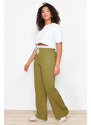 Trendyol Curve Khaki Wideleg Woven Trousers