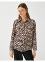 Koton Leopard Pattern Shirt Long Sleeved, Comfortable Cut