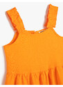 Koton Plain Orange Girls' Long Dress 3skg80075aw