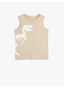 Koton Undershirt Dinosaur Printed Sleeveless Crew Neck Cotton