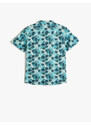 Koton Floral Patterned Short Sleeve Cotton Shirt