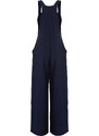 Trendyol Navy Blue Wide Leg Maxi Gilet Woven Linen Look Jumpsuit