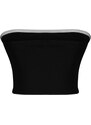 Trendyol Black Fitted Strapless Collar Crop Stretchy Knitted Blouse