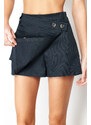 Trendyol Navy Blue Pocket Detailed Woven Short Skirt