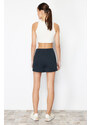 Trendyol Navy Blue Pocket Detailed Woven Short Skirt