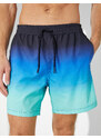 Koton Marine Shorts with Lace-Up Waist, Color Block with Pocket.