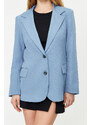 Trendyol Blue Regular Lined Woven Blazer Jacket