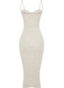 Trendyol Beige Knitwear Midi Dress