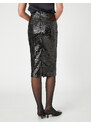 Koton Sequined Sequin Midi Evening Dress Skirt with Slit Detail