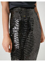 Koton Sequined Sequin Midi Evening Dress Skirt with Slit Detail