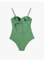 Koton Basic Swimwear Thin, Detachable Straps, Draped Underwire, Covered.