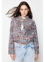 Trendyol Multi Color Oversize Sequined Thin Bomber Coat