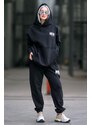 Madmext Women's Black Hooded Tracksuit