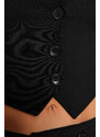 Trendyol Black Strapless Button Detailed Woven Blouse