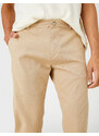 Koton Basic Gabardine Trousers Slim Fit Buttoned Pocket Detailed