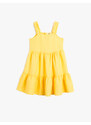 Koton Plain Yellow Girls' Long Dress 3skg80075aw