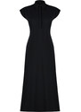 Trendyol Black A-Line Shirt Collar Aerobin Woven Maxi Dress