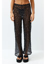 Trendyol Black Knitted Sequined Knitwear Look Trousers