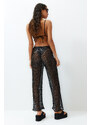 Trendyol Black Knitted Sequined Knitwear Look Trousers