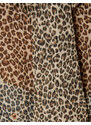 Koton Leopard Patterned Blouse Foulard Collar Frilly Window Detailed