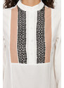 Trendyol Ecru Embroidery and Tassel Detailed Woven Dress