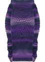 Trendyol Purple Tulle Gathered Midi Stretch Knitted Skirt