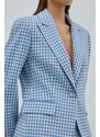 Koton Women's Blue Plaid Jacket