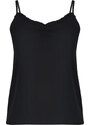 Trendyol Black Collar Frilly Strappy Woven Blouse