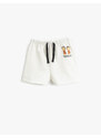 Koton Shorts with Tie Waist Elastic Crab Print