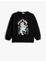 Koton Anime Printed Sweatshirt Crew Neck Raised