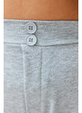 Trendyol Curve Gray Button Detailed Knitted Shorts & Bermuda