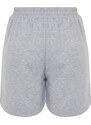 Trendyol Curve Gray Button Detailed Knitted Shorts & Bermuda