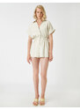 Koton A Silk Look Jumpsuit with Shorts