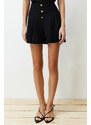 Trendyol Black Pleated Button Detailed Woven Shorts