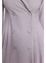 Trendyol šedé plisované mini tkané bundové šaty