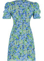 Trendyol Multi Color Floral A-Line Chiffon Lined Balloon Sleeve Mini Woven Dress