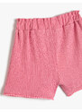 Koton The Waist of the Shorts is Elastic, Pleated, Textured.