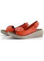 Fly London oranžové kožené sandály Berk P144754011