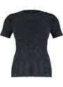 Trendyol Curve Anthracite Acid Wash Knitted T-shirt
