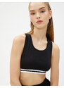 Koton Crop Athlete U-Neck Rib Detailed