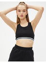 Koton Crop Athlete U-Neck Rib Detailed