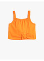 Koton Crop Tops with Straps and Bow Detail Cotton