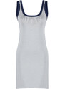 Trendyol Gray Mini Knitwear Basic Color Block Dress