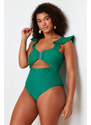 Trendyol Curve Green Balconette Swimsuit with Recovery Effect